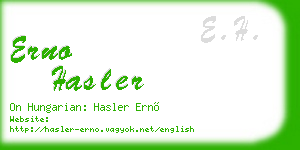 erno hasler business card